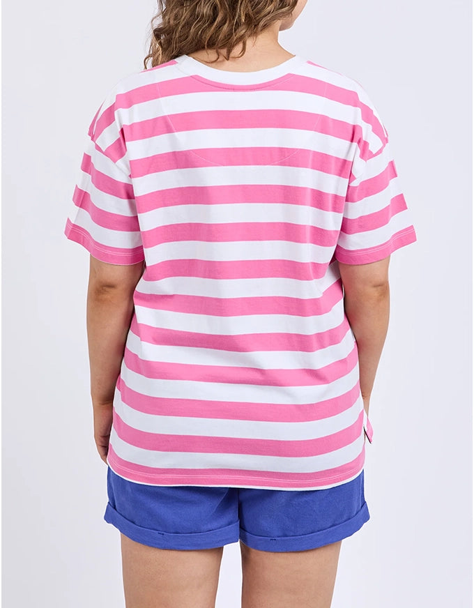 Viaggio Tee Pink Stripe