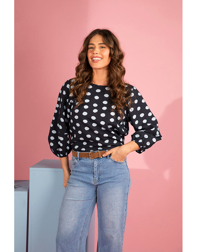 Dotty Top Classic Navy Spot