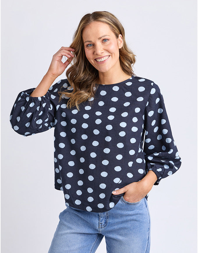 Dotty Top Classic Navy Spot