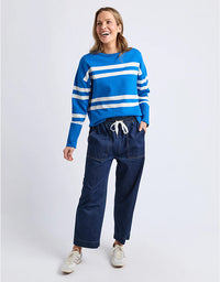 Allison Crew Royal Blue Stripe