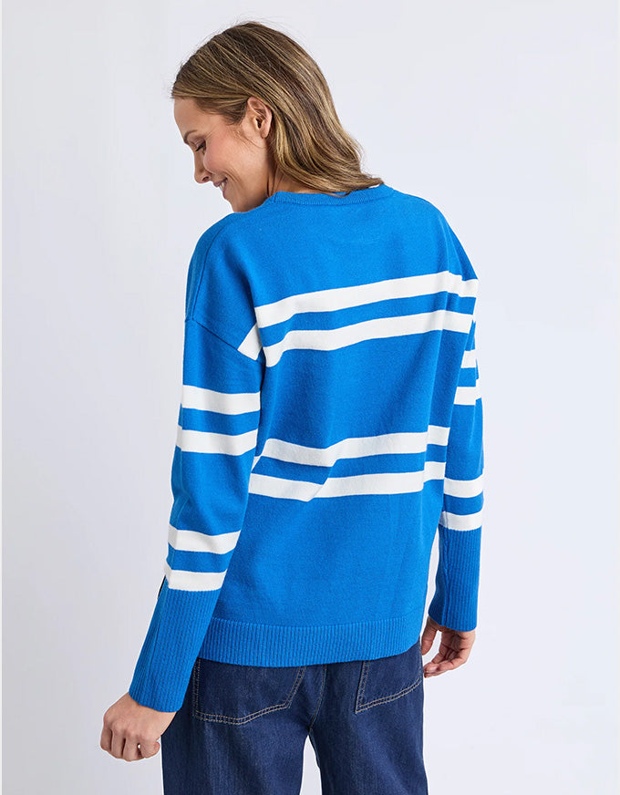 Allison Crew Royal Blue Stripe