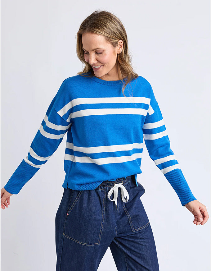 Allison Crew Royal Blue Stripe