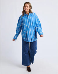 Mia Striped Shirt Royal Blue
