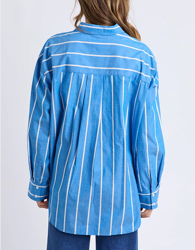 Mia Striped Shirt Royal Blue