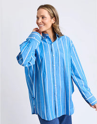 Mia Striped Shirt Royal Blue