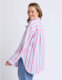 Cyrus Shirt Cranberry Stripe