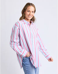 Cyrus Shirt Cranberry Stripe