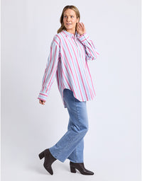 Cyrus Shirt Cranberry Stripe