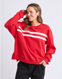 Amelie Crew Top Cranberry