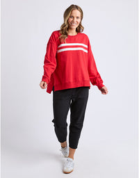 Amelie Crew Top Cranberry