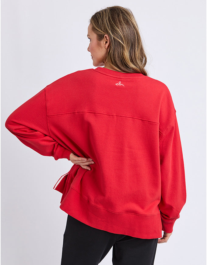 Amelie Crew Top Cranberry