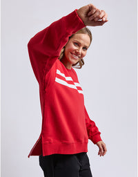 Amelie Crew Top Cranberry