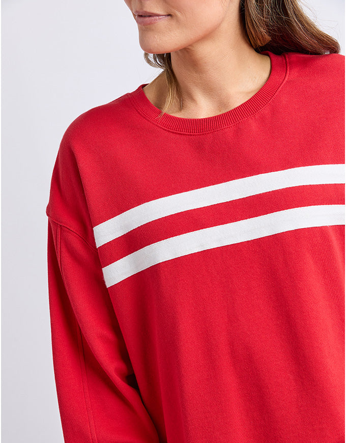 Amelie Crew Top Cranberry