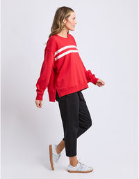 Amelie Crew Top Cranberry