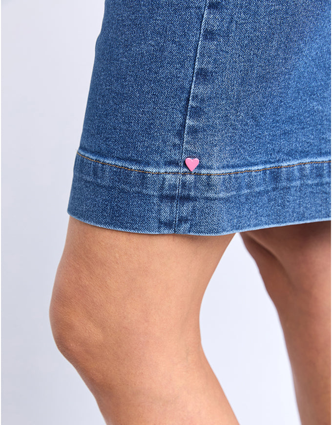 Atlas Denim Skirt Dark Blue Wash