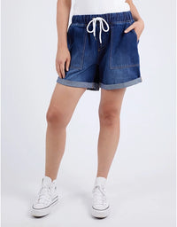 Emma Relaxed Denim Shorts Dark Denim