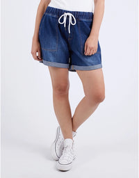 Emma Relaxed Denim Shorts Dark Denim