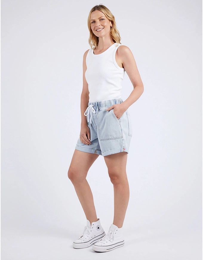 Emma Relaxed Denim Shorts Light Denim