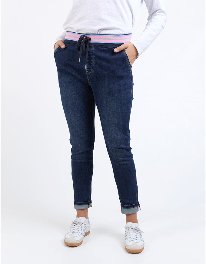 Melody Denim Jogger Pant Indigo