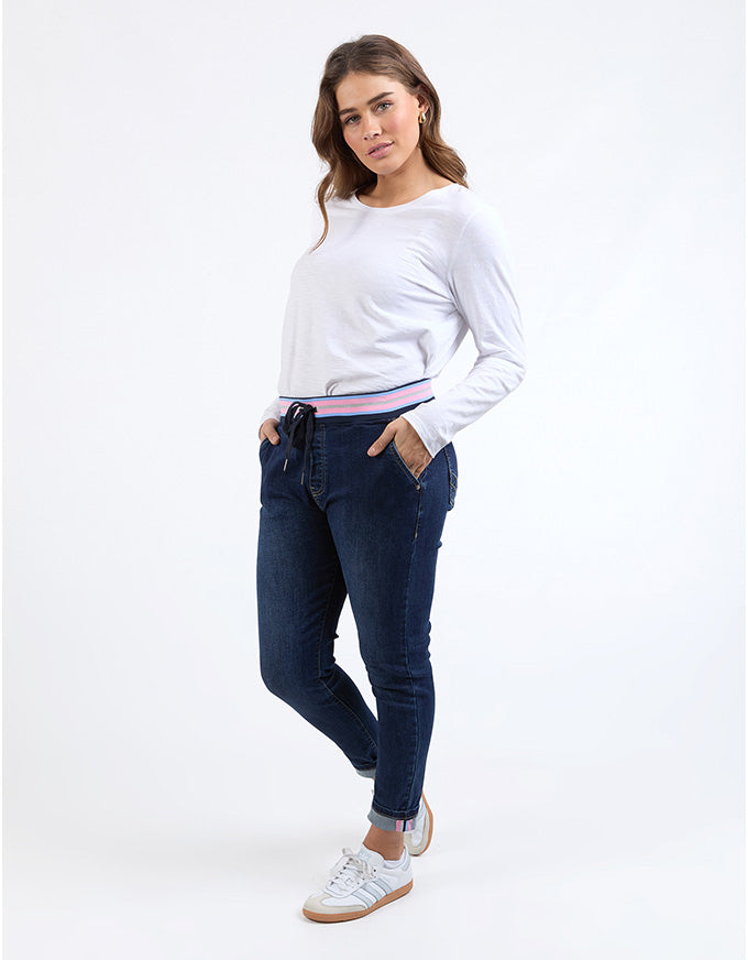 Melody Denim Jogger Pant Indigo