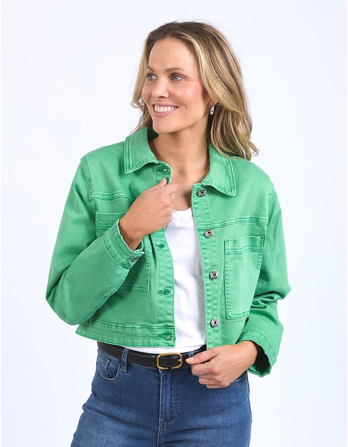 Hazel Denim Jacket Green