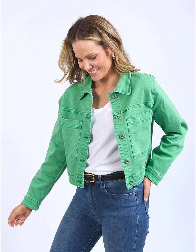 Hazel Denim Jacket Green