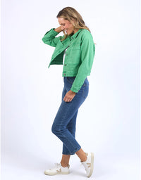 Hazel Denim Jacket Green