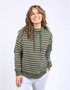Lounger Scoop Hoodie Clover Stripe