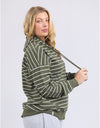 Lounger Scoop Hoodie Clover Stripe