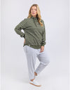 Lounger Scoop Hoodie Clover Stripe