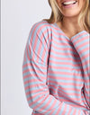 Lauren Long Sleeve Tee Sky Blue/Charm Pink