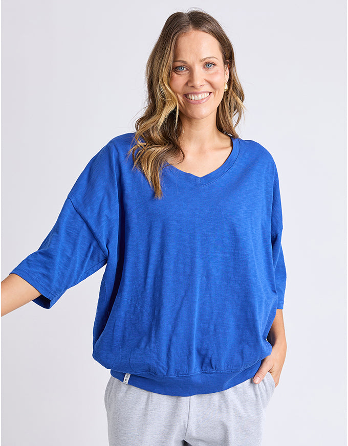 Mazie Vee Neck French Blue