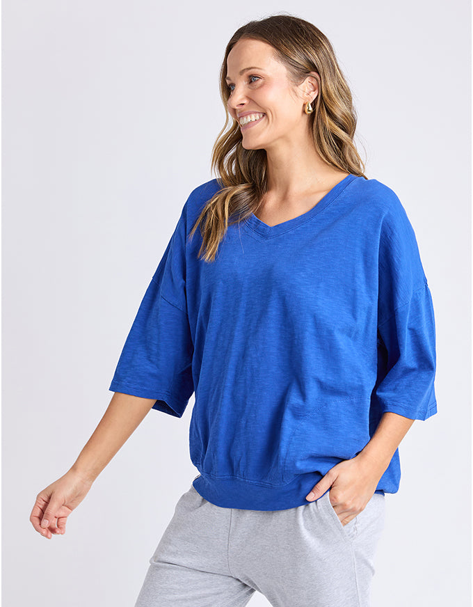 Mazie Vee Neck French Blue