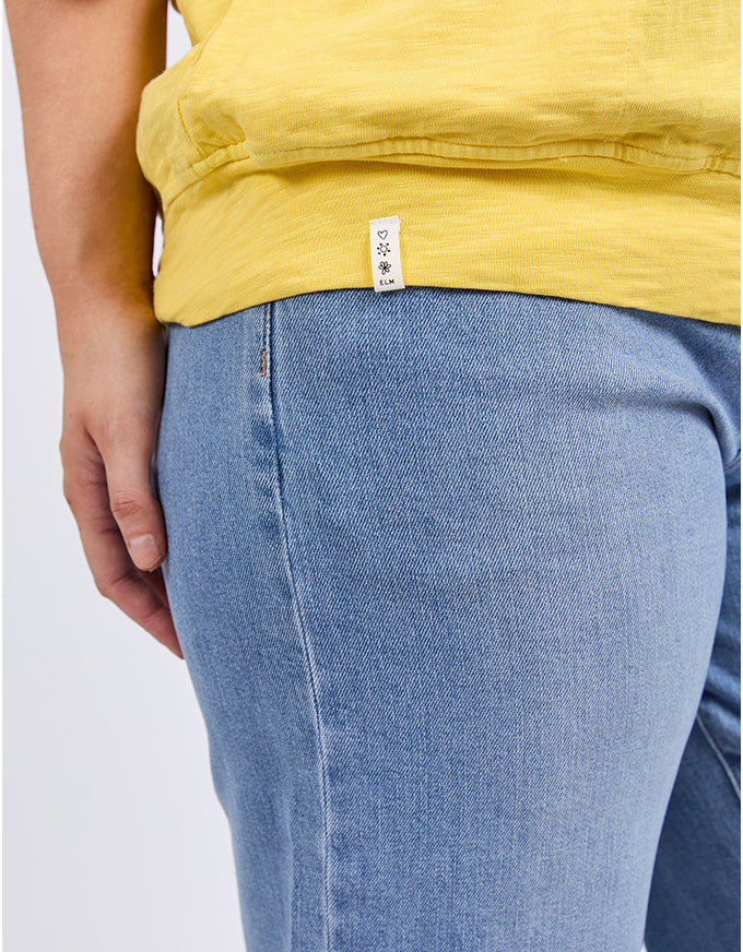 Mazie V Neck Lemon