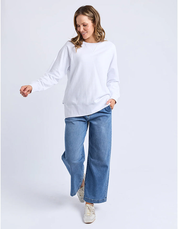 Melbourne Crew Sweater White