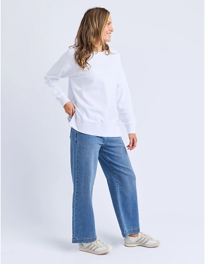 Melbourne Crew Sweater White