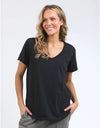 Pima V Tee Black