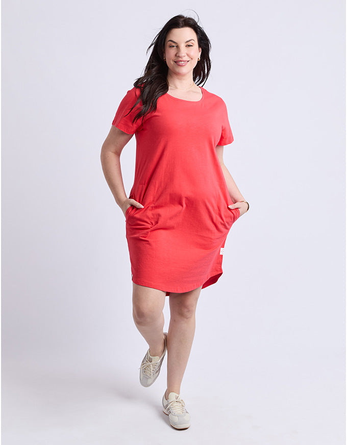 Aiden Short Sleeve Dress Cayenne