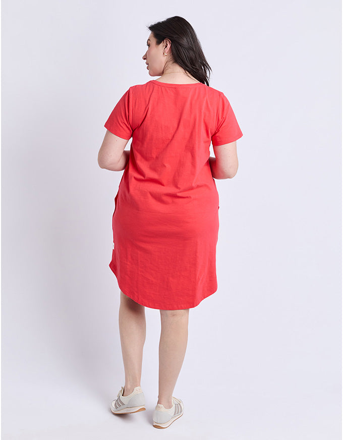Aiden Short Sleeve Dress Cayenne