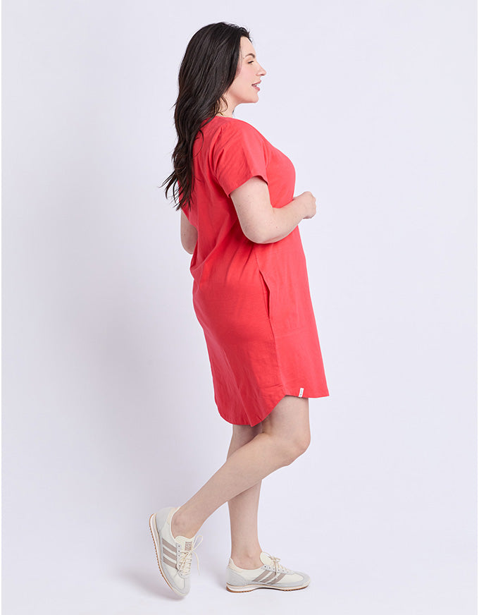 Aiden Short Sleeve Dress Cayenne