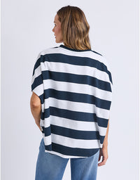 Gab Sweat Navy White Stripe
