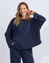 Gab L/S Sweater Navy