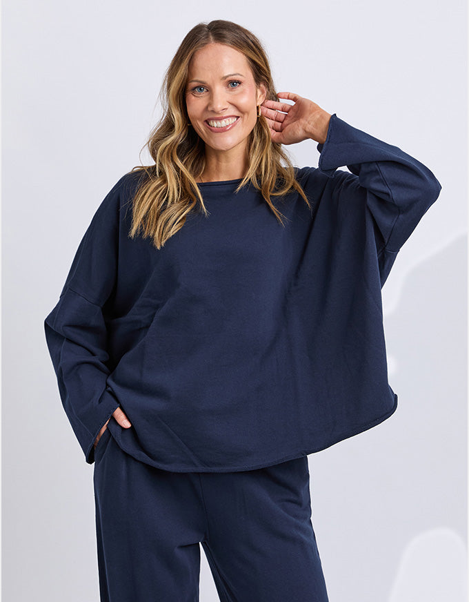 Gab L/S Sweater Navy