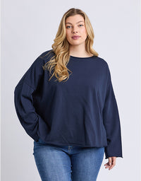 Gab L/S Sweater Navy
