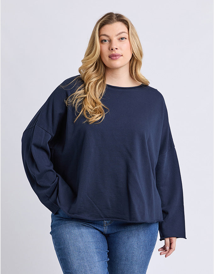 Gab L/S Sweater Navy