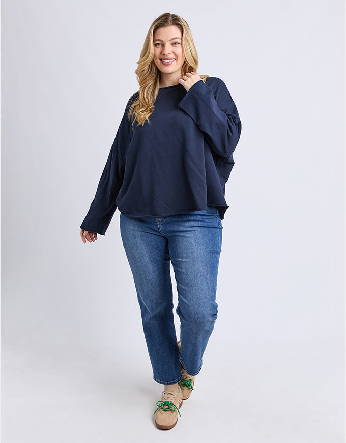 Gab L/S Sweater Navy