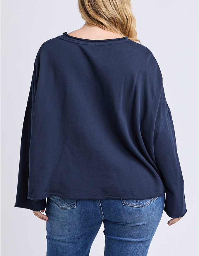 Gab L/S Sweater Navy