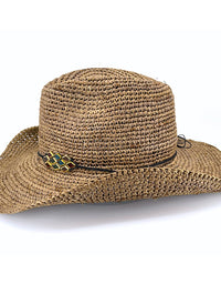 Kayce Cowboy Hat Chocolate Raffia