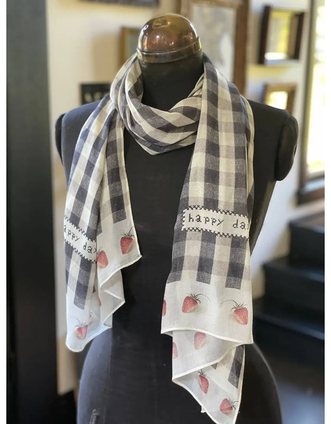 Happy Days Gingham Bamboo Scarf