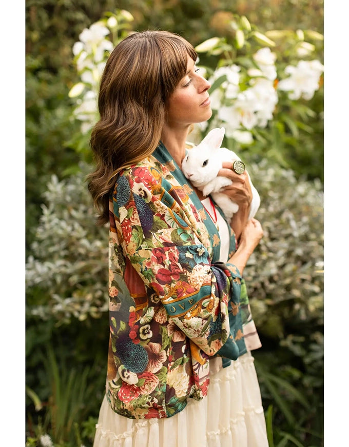 Stay Gold Cropped Bamboo Kimono